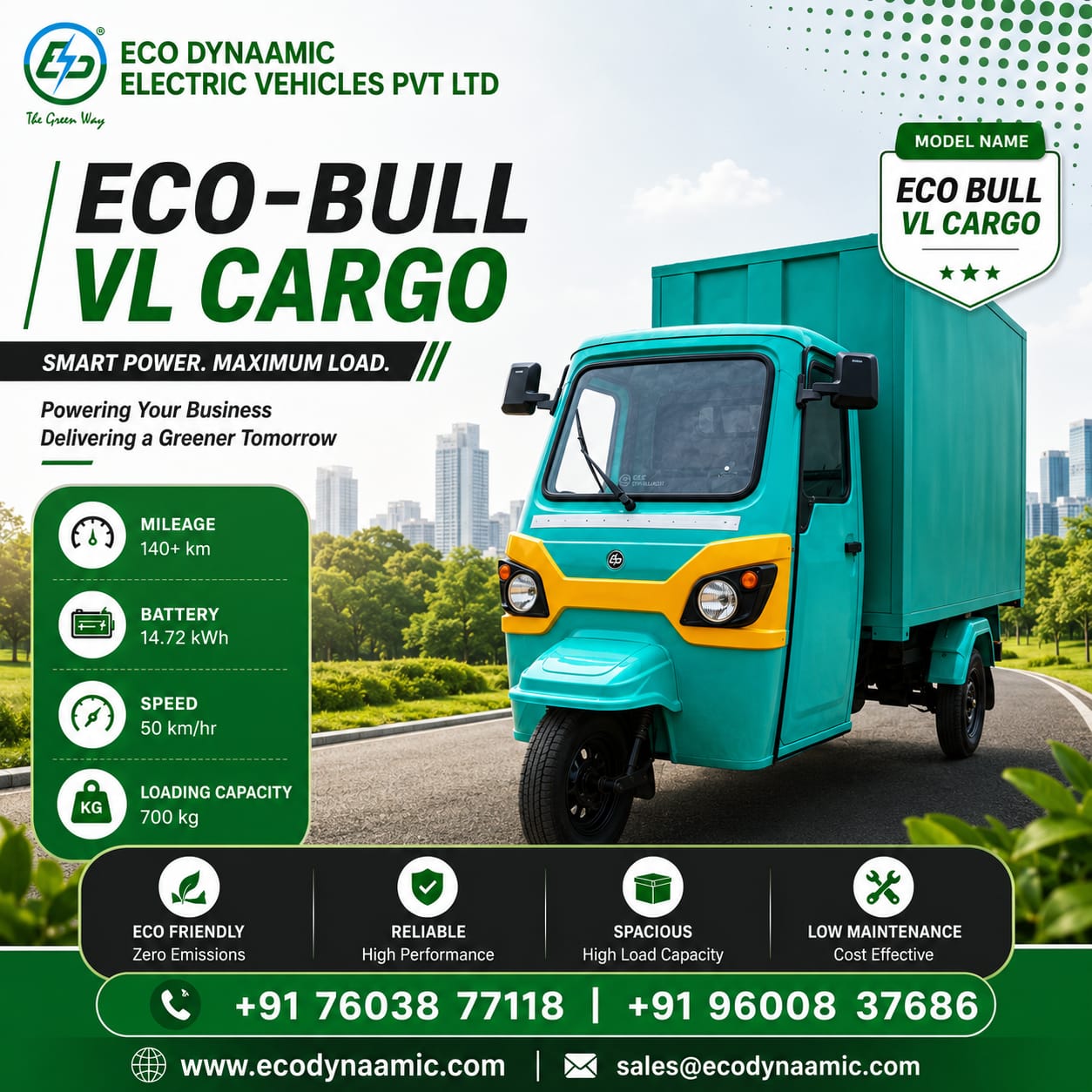 EV Cargo Vehicle for Ecommerce Delivery
